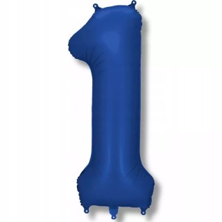 Balon foliowy Cyfra 1 - Granatowy - 86cm