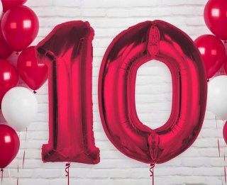 Balon foliowy Smart, cyfra 1, czerwona, 92 cm AA
