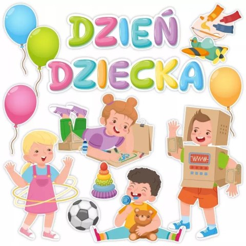 DEKORACJA OKOLICZNOŚCIOWA - DZIEŃ DZIECKA XL (14 elementów) - LearnHow DEKORACJA OKOLICZNOŚCIOWA - DZIEŃ DZIECKA XL (14 elementów) - LearnHow