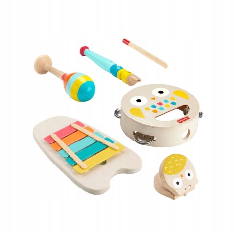 Fisher-Price Drewniane instrumenty Drewniane zabawki muzyczne Zestaw HXT90