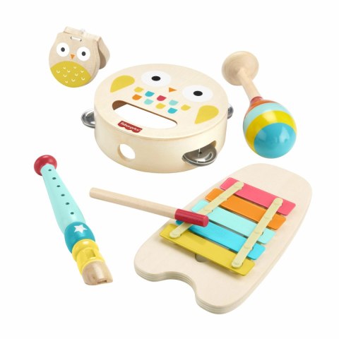 Fisher-Price Drewniane instrumenty Drewniane zabawki muzyczne Zestaw HXT90