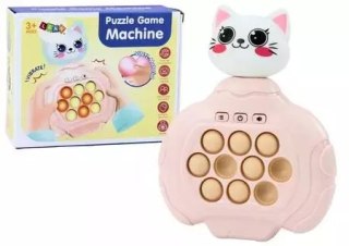 Gra sensoryczna Pop-It Kotek Różowa Konsola Zręcznościowa Wibracje