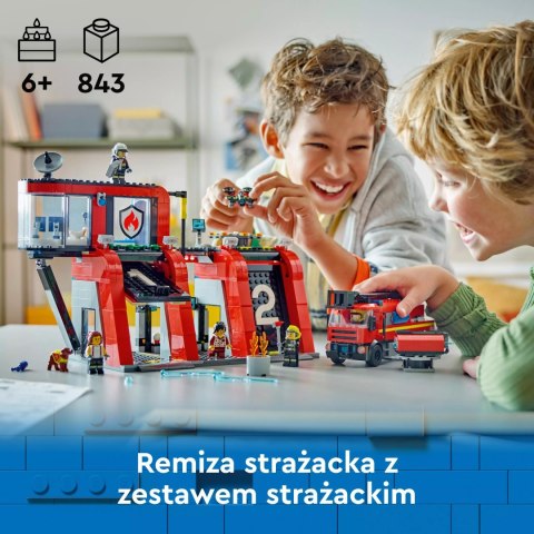 LEGO City Remiza strażacka z wozem strażackim 60414