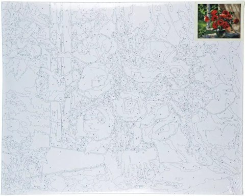 Malowanie po numerach 40x50cm Bukiet maków Malowanie po numerach 40x50cm Bukiet maków