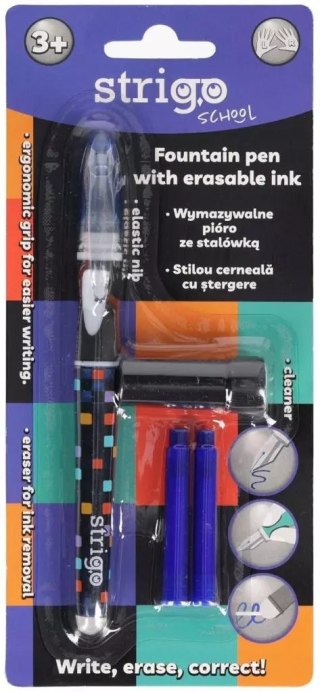 Pióro wymazywalne ze stalówką Szachownica STRIGO