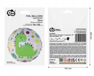 Balon foliowy Dinozaur w czapeczce, 18