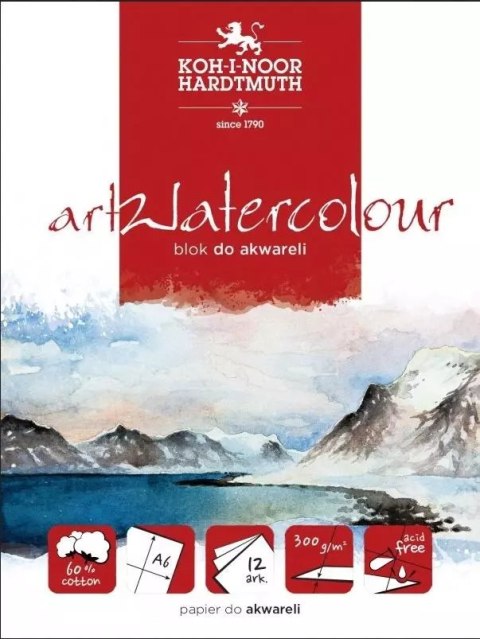 Blok akwarelowy artwatercolour A4 12 kartek Blok akwarelowy artwatercolour A4 12 kartek