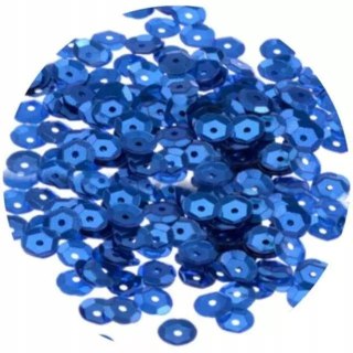 Cekiny MATOWE klasyczne ŁAMANE niebieskie 8mm 10g