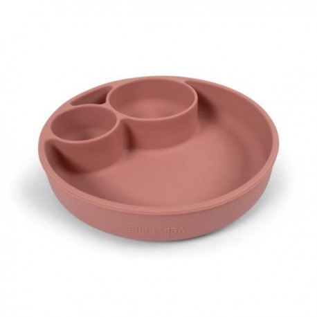 Filibabba silikonowy talerzyk z przegródkami rose Filibabba silikonowy talerzyk z przegródkami rose
