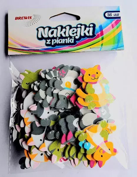 Naklejki piankowe Brewis 36 szt. Naklejki piankowe Brewis 36 szt.