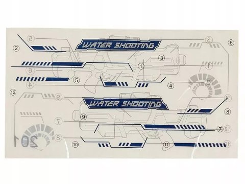Pistolet na wodę 50,5x22,5x7,6cm PVC