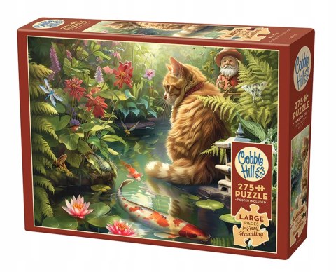 Puzzle Cobble Hill 275 elementów Cobble Hill Puzzle 275 el. XL Ryby Koi, kot i krasnal 625012480307 Puzzle Cobble Hill 275 elementów Cobble Hill Puzzle 275 el. XL Ryby Koi, kot i krasnal 625012480307