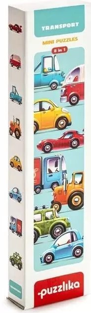 Puzzle dwuelementowe. Auta