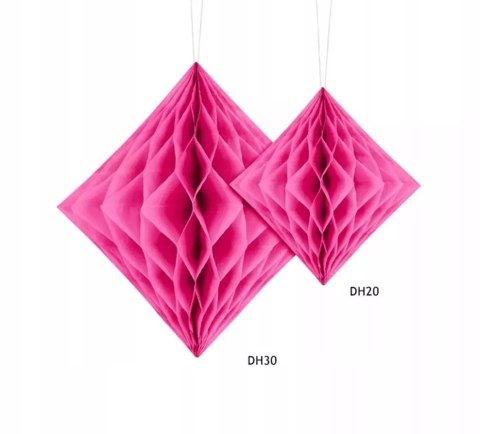 Rozeta bibułowa PartyDeco różowa 30 cm