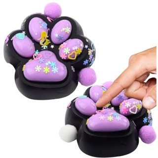 Gniotek Kocia Łapka Antystresowa Sensoryczna Squishy Czarno-Fioletowa