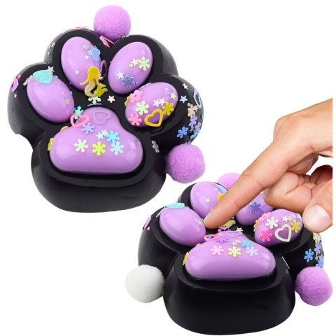 Gniotek Kocia Łapka Antystresowa Sensoryczna Squishy Czarno-Fioletowa Gniotek Kocia Łapka Antystresowa Sensoryczna Squishy Czarno-Fioletowa