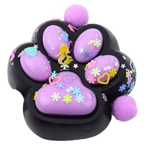 Gniotek Kocia Łapka Antystresowa Sensoryczna Squishy Czarno-Fioletowa Gniotek Kocia Łapka Antystresowa Sensoryczna Squishy Czarno-Fioletowa