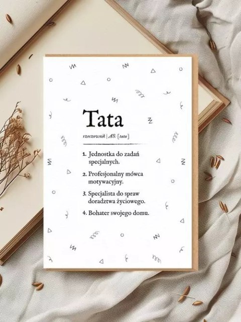 Kartka okolicznościowa dla taty/ DEFINICJA TATY Kartka okolicznościowa dla taty/ DEFINICJA TATY