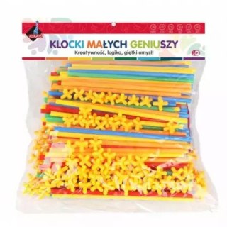 Klocki małych geniuszy - słomki, 300 elementów