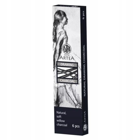 Węgiel naturalny rysunkowy 6-8 mm (6 sztuk) Węgiel naturalny rysunkowy 6-8 mm (6 sztuk)