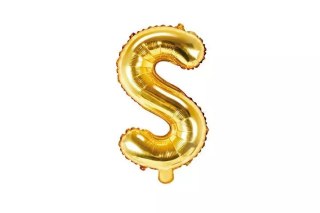Balon fol.Litera S 35cm złoty 72328