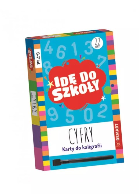 Cyfry. Karty do kaligrafii z pisakiem suchościeralnym.Seria: Idę do szkoły. Cyfry. Karty do kaligrafii z pisakiem suchościeralnym.Seria: Idę do szkoły.