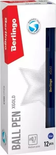 Długopis kulkowy niebieski 0,7mm xGold (12szt) Długopis kulkowy niebieski 0,7mm xGold (12szt)