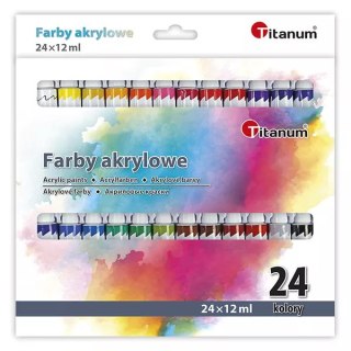 Farby akrylowe 24 kolory 12ml w tubce Wb