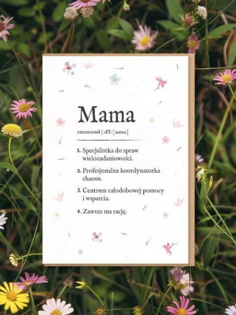 Kartka okolicznościowa dla mamy/ DEFINICJA MAMY Kartka okolicznościowa dla mamy/ DEFINICJA MAMY