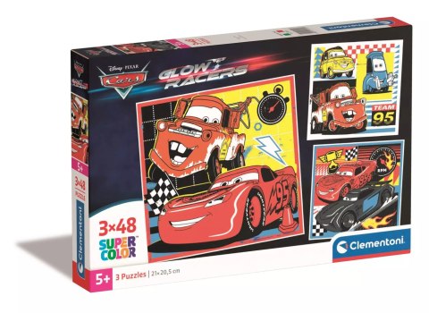 Clementoni Puzzle 3x48el Glow Racers. Cars Auta 25309 Clementoni Puzzle 3x48el Glow Racers. Cars Auta 25309