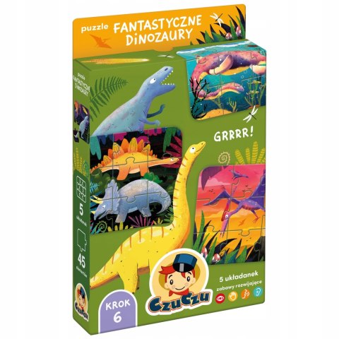 CzuCzu. Puzzle 45 elementów. Fantastyczne dinozaury CzuCzu. Puzzle 45 elementów. Fantastyczne dinozaury