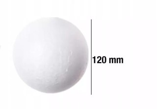 KULKA PIANKOWA 120MM BIAŁA DO DEKORACJI