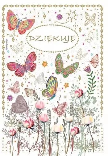 Kartka okolicznościowa Dziękuję Kartka okolicznościowa Dziękuję