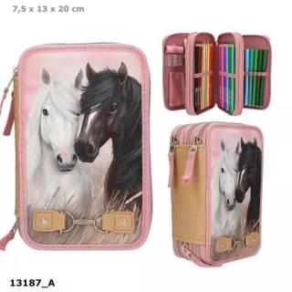 Piórnik 3 komorowy z wyposażeniem Miss Melody Dusty Rose 13187A