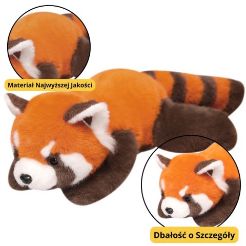 Pluszowa Maskotka Przytulanka Panda Czerwona Obciążone Łapki 30cm Pluszowa Maskotka Przytulanka Panda Czerwona Obciążone Łapki 30cm