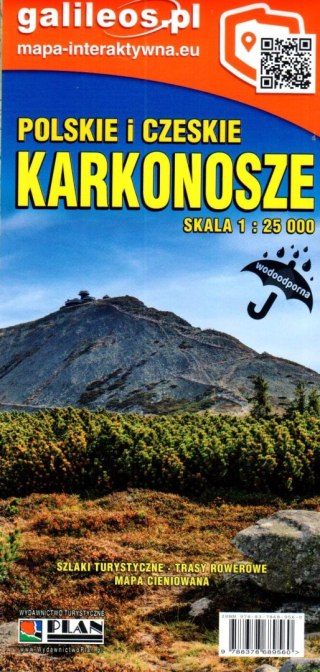 Polskie i czeskie Karkonosze. Mapa w skali 1:25 000