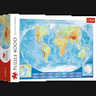 Puzzle 4000 elementów. Wielka mapa fizyczna świata