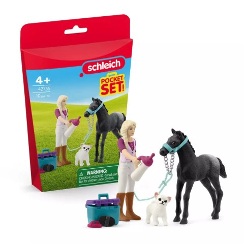 SCHLEICH Horse Club Zestaw pielęgnacyjny ze źrebakiem i Sofią 42755 SCHLEICH Horse Club Zestaw pielęgnacyjny ze źrebakiem i Sofią 42755