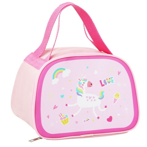 Torba Termiczna Izolacyjna Śniadaniowa Lunch Bag Różowa Jednorożec 23cm Torba Termiczna Izolacyjna Śniadaniowa Lunch Bag Różowa Jednorożec 23cm
