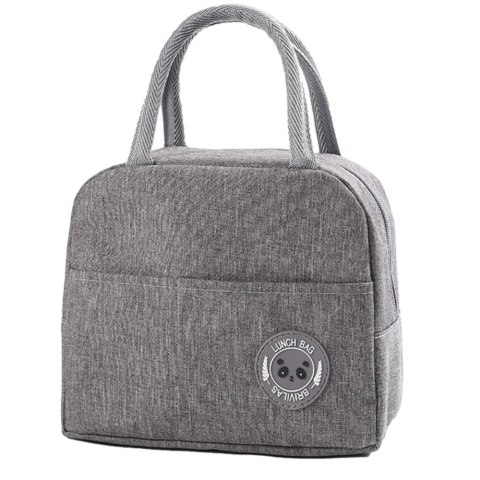 Torba Termiczna Izolacyjna Śniadaniowa Lunch Bag Szara 23cm Torba Termiczna Izolacyjna Śniadaniowa Lunch Bag Szara 23cm