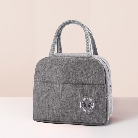 Torba Termiczna Izolacyjna Śniadaniowa Lunch Bag Szara 23cm Torba Termiczna Izolacyjna Śniadaniowa Lunch Bag Szara 23cm