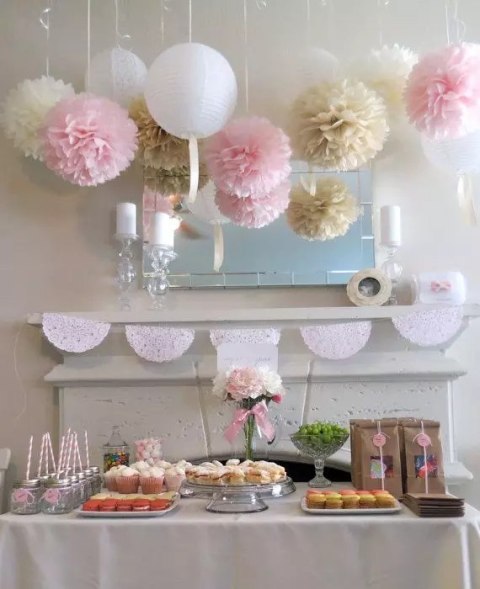 Dekoracja wisząca pompon PartyDeco PP25-093J