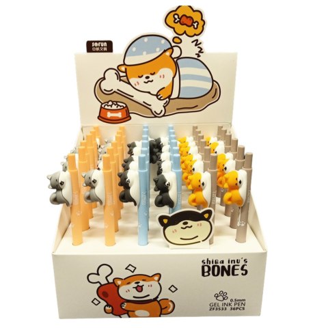 Długopis Z Figurką Pieska Shiba Niebieski Tusz 0.5mm Długopis Z Figurką Pieska Shiba Niebieski Tusz 0.5mm