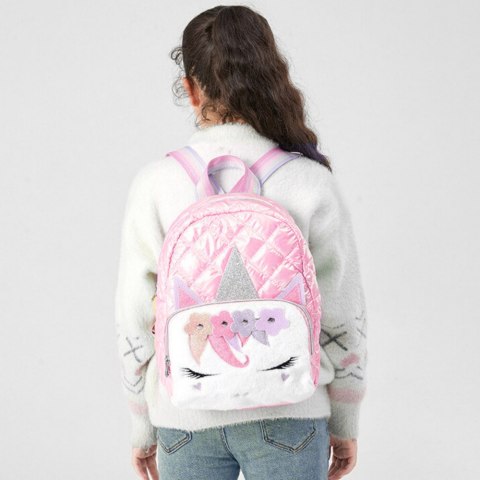 Plecak Dziecięcy Szkolny Pikowany Jednorożec Różowy 32cm Plecak Dziecięcy Szkolny Pikowany Jednorożec Różowy 32cm
