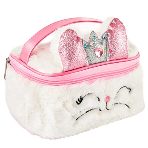 Pluszowa Kosmetyczka Dziecięca Króliczek Brokat Biała 20cm Pluszowa Kosmetyczka Dziecięca Króliczek Brokat Biała 20cm