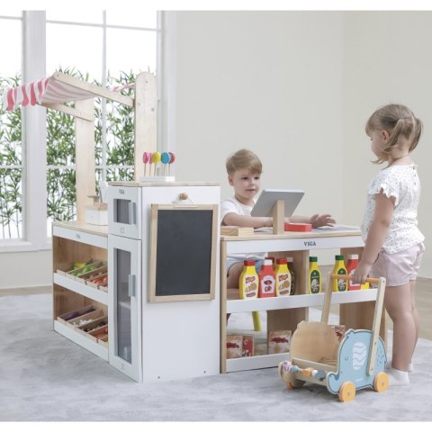 VIGA Drewniany Zestaw Stragan Sklep Supermarket XXL VIGA Drewniany Zestaw Stragan Sklep Supermarket XXL