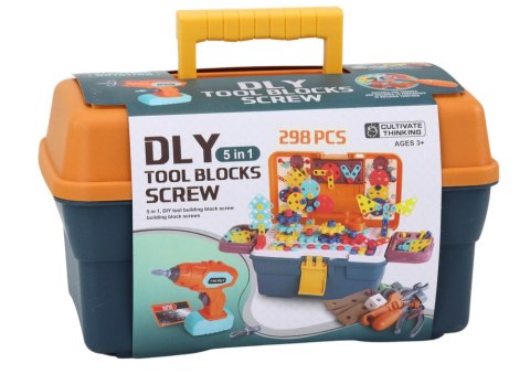 Klocki Puzzle Konstrukcyjne 3D W Skrzynce DIY Rozkręcanie Wiertarka Klocki Puzzle Konstrukcyjne 3D W Skrzynce DIY Rozkręcanie Wiertarka