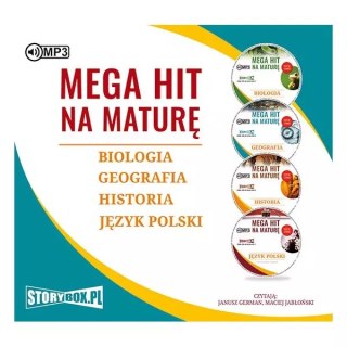 Pakiet. Mega hit na maturę. Biologia / Geografia / Historia / Język polski. Audiobook