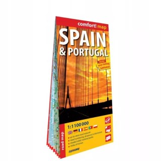 Hiszpania i Portugalia (Spain & Portugal); laminowana mapa samochodowa 1:1 100 000