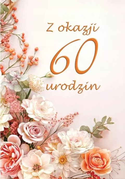 Kartka okolicznościowa Urodziny 60 Kartka okolicznościowa Urodziny 60